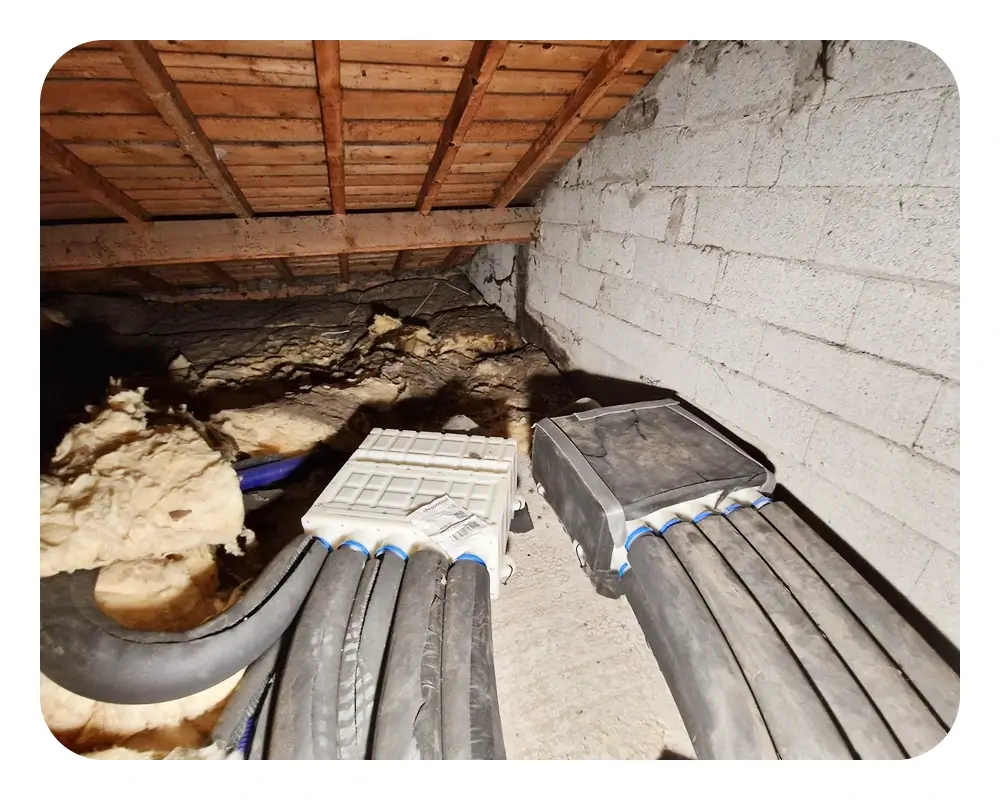 installation double flux dans les combles d’une maison à Meyzieu
