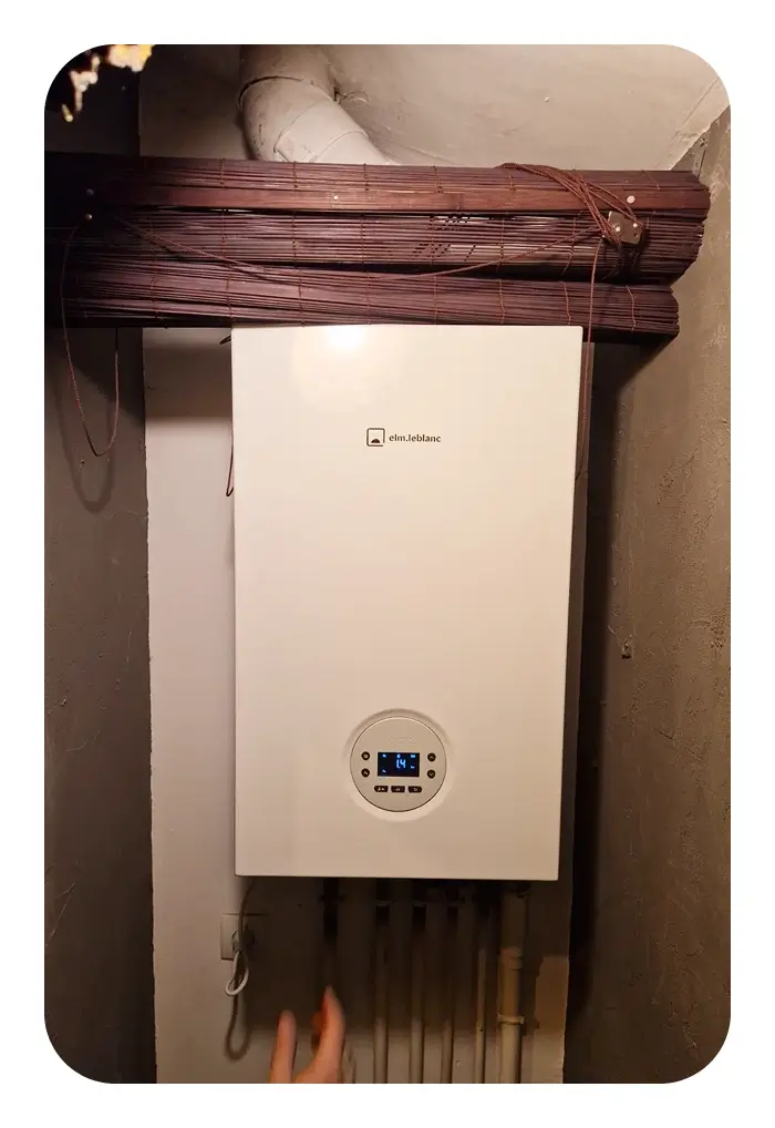 chaudière à condensation installée en intérieur à Villeurbanne (décembre-2025)