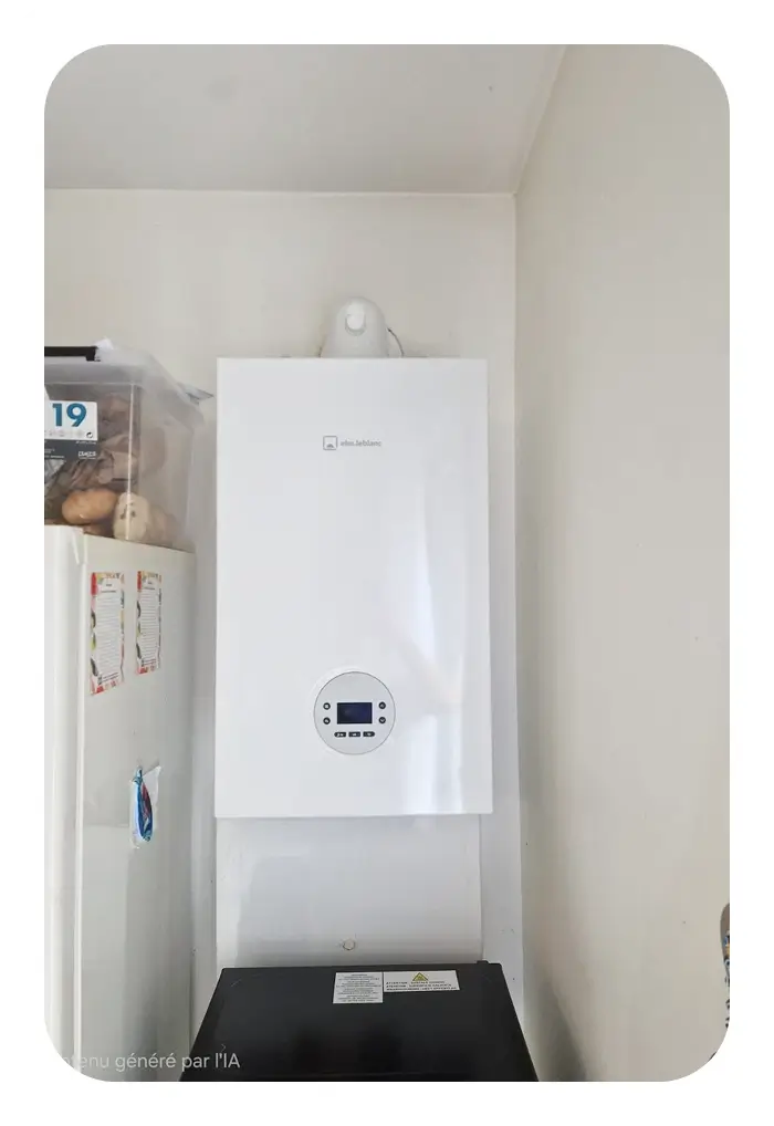 nouvelle chaudière Elm Leblanc murale installée dans une maison à Décines