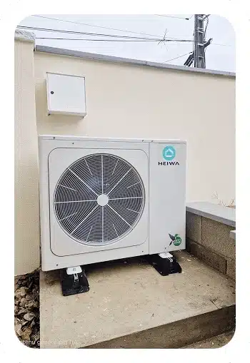 groupe extérieur pompe à chaleur air eau Heiwa Genay octobre 2025