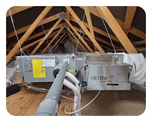 installation gainable Heiwa dans les combles Meyzieu octobre 2025