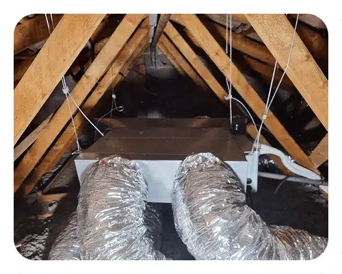installation d'un système gainable dans les combles d'une maison à Genas